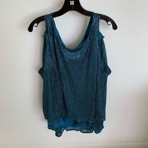 Catherines Blue green sleeveless tank top Sz 3X
